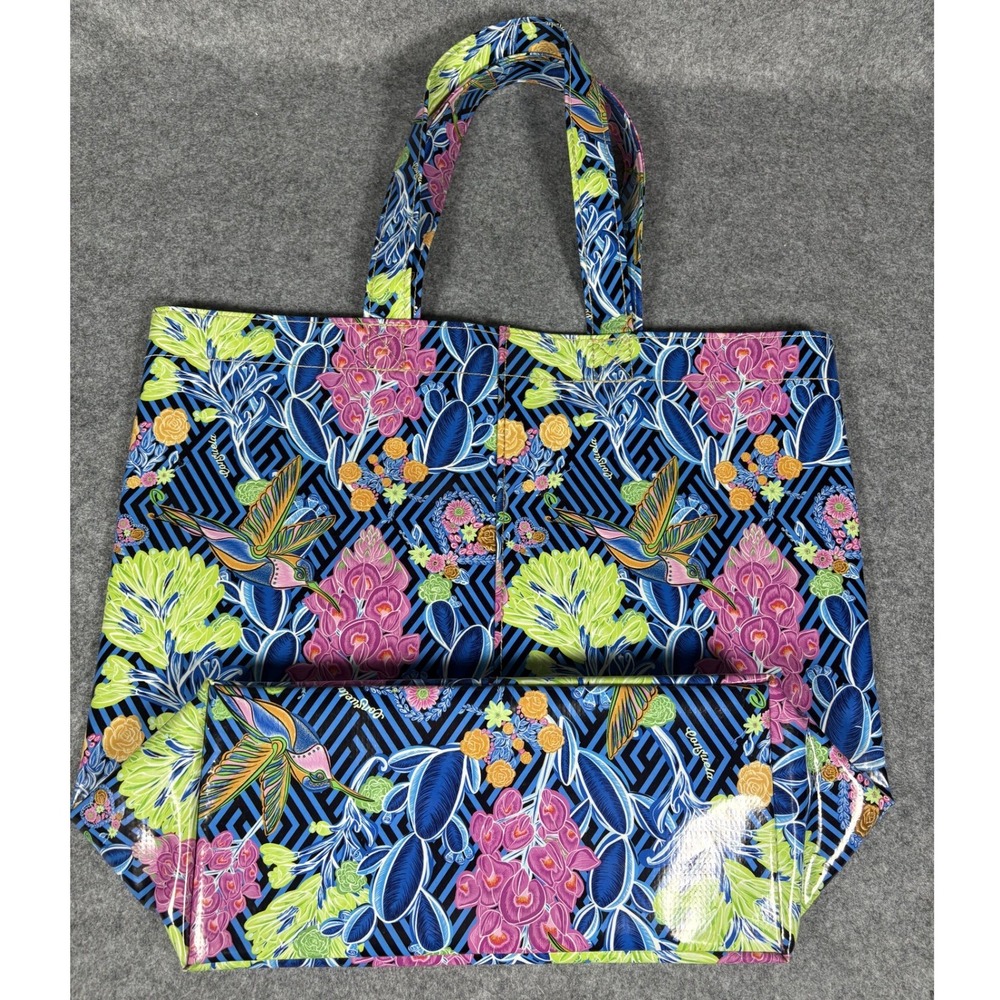 Consuela Basic Tote Large Blue Hummingbird Floral ConsuelaCloth - Picture 3 of 11